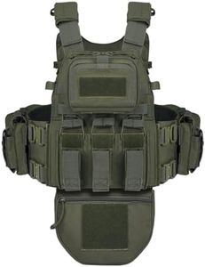 BOMTURN Great Tactical Outdoor Vest for Men Multifunctional Modular Molle Vest With Metal Buckles