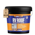 RV Roof Coating - Liquid Rubber RV Roof Sealant for Camper Roofs, Trailers, Motorhomes, and Metal Buildings - Roof Cooling White 1 Gallon