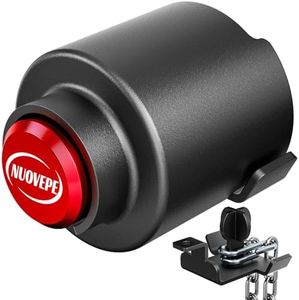 NUOVEPE Trailer Lock Fits 2 5/16 Inch Couplers, Secures Safety Chains Anti-Theft Ball Hitch Lock, Pry-Resistant & Heavy-Duty Trailer Hitch Locks for RV | Cargo | Boat | Dump Trailer (Red)