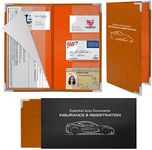 Autostyle - Corner Guard Insurance Card Registration Document Holders | Premium Wallet with Magnetic Closure (Tangerine)