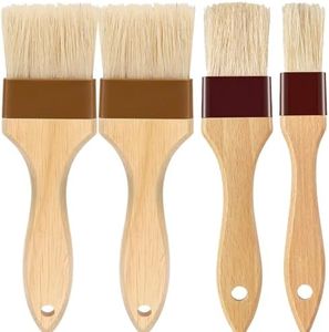 4 Pack 2" &1.5" & 1" Pastry Brush for Cooking and Baking(2 pc 2" Basting Brushes and 1 pc 1.5" &1" Basting Brush)