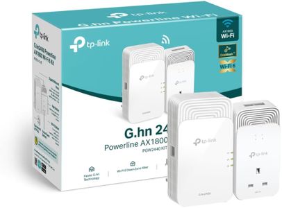 TP-Link Powerline Adapter Kit – WiFi 6 AX1800, 2+1 Gigabit Ports, Extra Socket