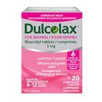 Dulcolax for Women, Bisacodyl 5mg Stimulant Laxatives for Occasional Constipation Relief, Laxative and Constipation Relief for Women, Including Those who are Breastfeeding, 20 Count