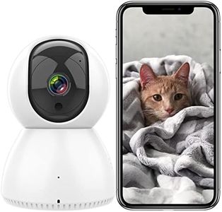 ANTELA Telecamera IP Wi-Fi da interno orientabile 355°/90°, per sorveglianza PTZ , WiFi 2,4GHz&5GHz,audio a 2 vie,visione notturna IR,rilevamento del movimento,compatibile con Alexa