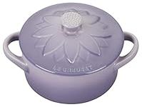 Le Creuset Stoneware Mini Round Cocotte with Flower Lid, 8oz., Provence