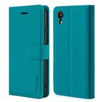 TOHULLE Case for iPhone XR, Premium PU Leather Wallet Case with Card Holder Kickstand Magnetic Closure Shockproof Flip Folio Case Cover for iPhone XR (6.1 Inch) - Blue