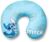 Jay Franco Disney Stitch Kids Travel Neck Pillow - Soft Polyester Support for Car, Airplane & Road Trips - Cute Lilo and Stitch Design - Comfortable Child Neck Support for Ages 3-10