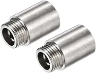 MECCANIXITY Stainless Steel Shower Extension Fitting 30mm G1/2 Female to G1/2 Male Threaded Connector for Extending Shower Head Pack of 2