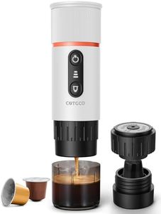 COTGCO Portable Espresso Maker 20 Bar Self‑Heating & Auto-off | 13500 mAh Battery Brews 8 Shots | 12 V Mini Coffee Machine Compatible with Nespresso Original Pods | Car/Travel/Camping
