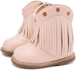BMCiTYBM Baby Cowboy Boots Infant Cowgirl Western Shoes Pink 6-12 Months