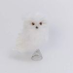 Gerson 2553540 Snowy Owl Tree Topper 12.5" H