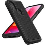 BNIUT for Motorola Moto G Power 2022 Case: Moto G Play 2023 case & Moto G Pure 2021 case - Dual Layer Protective Heavy Duty Phone Cover Shockproof Rugged with Non Slip Textured Tough (Matte Black)