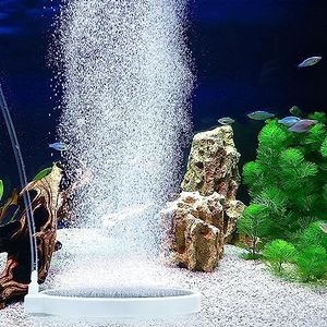 boxtech Pierre à air d'aquarium, Diffuseur d'air pour Aquariophilie, Laisse des Bulles Super minuscules pour Aquarium et hydroponique (80 mm)