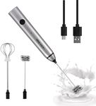 MHW-3BOMBER Milk Frother Handheld 13,000 U/min, Electric Frother Coffee Whisk with Stainless Steel Whisk, Hand Drink Mixer for Coffee, Lattes, Cappuccino, Matcha, Battery Operated, Modell: MF5823