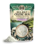 Grownd Coarse Grey Celtic Sea Salt, 1lb of Unrefined Organic Celtic Salt, Rich in Vitamins and Over 80 Trace Minerals, No Additives - 454g, 1lb