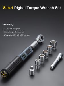 GROWNEER Digital Torque Wrench Set, 1/2'' Drive, 10-200 Nm, LED Indicator