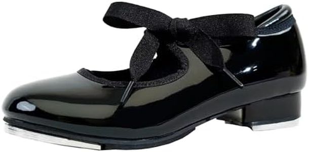 s.lemon Black Patent Leather Lace Up Tap Dance Shoe for Girls Women 41