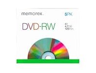 Memorex 4x DVD-RW Media (5 Pack)