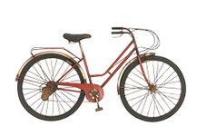 Deco 79 Metal Bike Wall Decor with Seat and Handles, 38" x 2" x 22", Red