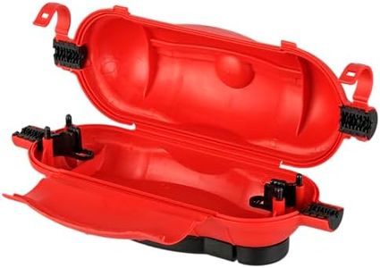 REV Kabelsafe – Wasserdichte Kabelbox zum Schutz vor Feuchtigkeit und Regen – ideal für Verlängerungskabel, Stecker & Kupplungen. Mit Kabelaufwickler & Zugentlastung, IP44 – rot