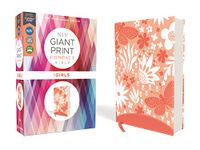 Niv, Giant Print Compact Bible for Girls, Leathersoft, Coral, Red Letter Edition, Comfort Print