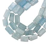 Aquamarine 7 * 10mm Tube Natural Gemstone Beads for Making Jewellery Energy Healing Crystals Jewelry Chakra Crystal Jewerly Beading supplies 15.5inch About 31-33 Beads