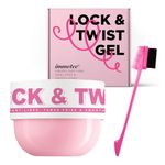 immetee Braiding Gel, Twist and Lock Gel All Day Hold, Edge Control Gel for Afro Hair, Frizz Control Hair Gel with Brush. 200g (Pink)