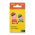 Yoto Playtime with Peppa – 4 Kids Audiobook Story Cards for Use with Yoto Player & Mini Story Box Speaker, Fun Daytime & Bedtime Stories, Educational Gift for Ages 3+