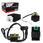 FLYPIG Ignition Coil CDI Box Regulator Rectifier Starter Relay Kit for Chinese ATV Quad GY6 50cc 70cc 90cc 110cc 125cc 4 stroke Scooter Moped Dirt Bike Go Kart TaoTao Sunl Buyang