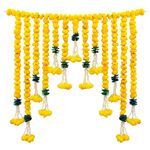 SHREYA-FASHION® - Artificial Marigold Flowers Garlands Hanging Door Toran, Doorway for Diwali, All Festivals Special Events, Home, Office, Wedding Haldi Mehndi Party Decorations