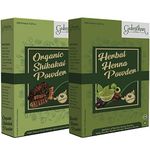 Gulmohar 100% Organic and Pure Combo of Shikakai and Herbal Henna Powder For Hair Care 100gm Each