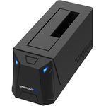 SABRENT Hard Drive Docking Station, SSD HDD 2.5" 3.5" inch SATA case Dock, External SSD Enclosure + Power Adapter, Super Fast Data Transfer, LED Indicator, Tool-Free, USB Cable Included (EC-UBLB)