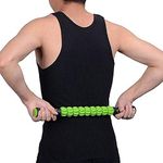 Bodylastics Deep Tissue Massage Roller Stick to Relieve Muscles Soreness, Cramping, Tightness for Legs, Back, Shoulder & Calf - 45cms Long (Green)