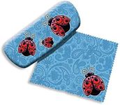 Ladybugs Eyeglass Hard Storage Case with Microfiber Cleaning Cloth