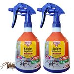 Zero In Spider Repellent – Indoor Peppermint Oil Spray – Non-Toxic, Natural Mint Deterrent – Easy to Use Spider Repellent Spray – Safe for Home Use & Around Pets, Lasts up to 3 Weeks – 500ml Twin Pack