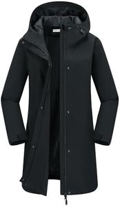 33,000ft Women's Waterproof Long Rain Coats with Mesh-Lind Breathable Rain Jacket with Hood Trench Coats Windbreaker