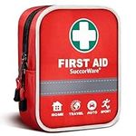 130 Pieces First Aid Kit with Hospital Grade Medical Supplies - Includes Emergency Blanket, Bandage - Great for Home, Outdoors, Office, Car, Travel, Camping, Hiking, Boating