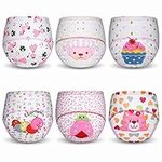 QinGuang 6pcs Reusable Baby Toddler Potty Training Pants Reusable Underwears Diapers (Pink, 3_years)