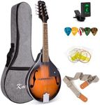 Mandolin,Kmise A style Mandolins Instruments 8 String Spruce Musical Instrument with Tuner Strings Gig Bag Strap Picks for Adults Beginner