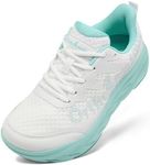 Women's Orthopedic Diabetic Wide Walking Shoes: Comfort Arch Support Heel Spur Arthritis Plantar Fasciitis Orthotic Hammer Toes Sneakers, Easy On/Off Leisure Biking Sports Shoes Blue/White Size 6