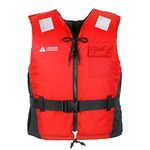 Leader Accessories Adult's 45-50N Sport II Front Zipper,Nylon,Buoyancy Vest Aid,buoyancy aid,Canoe Kayak Dinghy SUP Jacket with pocket, CE EN ISO12402 Approva(Red L:70-90KG)