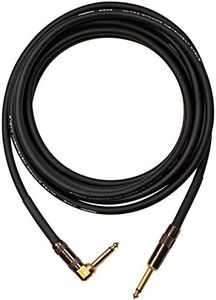 Mogami PLATINUM GUITAR-06R Instrument Cable, Gold 1/4" TS Right Angle to Straight Plug, 6 ft.