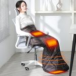 Heated Leg Warmer & Hand Warmer, Electric Lower Body Heated Wrap Therapy Wearable Heating Blanket for Circulation, Foot Warmer Under Desk, 6 Heat & 7 Timer Settings