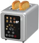 WHALL Touch Screen Toaster 2 Slice, Stainless Steel Digital Timer Toaster, 6 Bread Types & 6 Shade Settings, Smart Extra Wide Slots Toaster With Bagel, Cancel, Defrost Functions