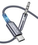 JSAUX USB C to 3.5mm Audio Aux Jack Cable 3.3ft, USB Type C to 3.5mm Headphone Stereo Car Cord Compatible with iPhone 16/Pro/Max/Plus iPhone 15 Series, Galaxy S24 S23 S22, iPad Pro, Pixel 5 4