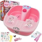 Miraculous Ladybug - Marinette's Foot Spa Set for Kids with Real Bubbles Massage and Relaxing Music with DIY Manicure and Pedicure Set with Foot Care Kit (Wyncor)