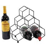 GOLDBEARUK Wine rack 6 Slots Black Metal