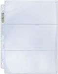 Ultra Pro 3-Pocket Platinum Page with 3-1/2" X 7-1/2" Pockets Horizontal Style Toploading (25-Count)