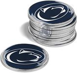 LinksWalker Unisex Penn State Nittany Lions - 12 Pack Ball Markers LW-CO3-PSN-12BMPK, Silver, One Size