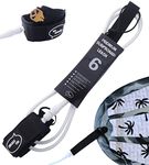 Ho Stevie! Ho Stevie Surf Leash [1 Year Warranty] Maximum Strength, Lightweight, Kink-Free, Types of Surfboards. 7mm Thick (1/4") (White, 6 Feet)